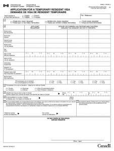 How to Fill Out a Canada Visa Application Form