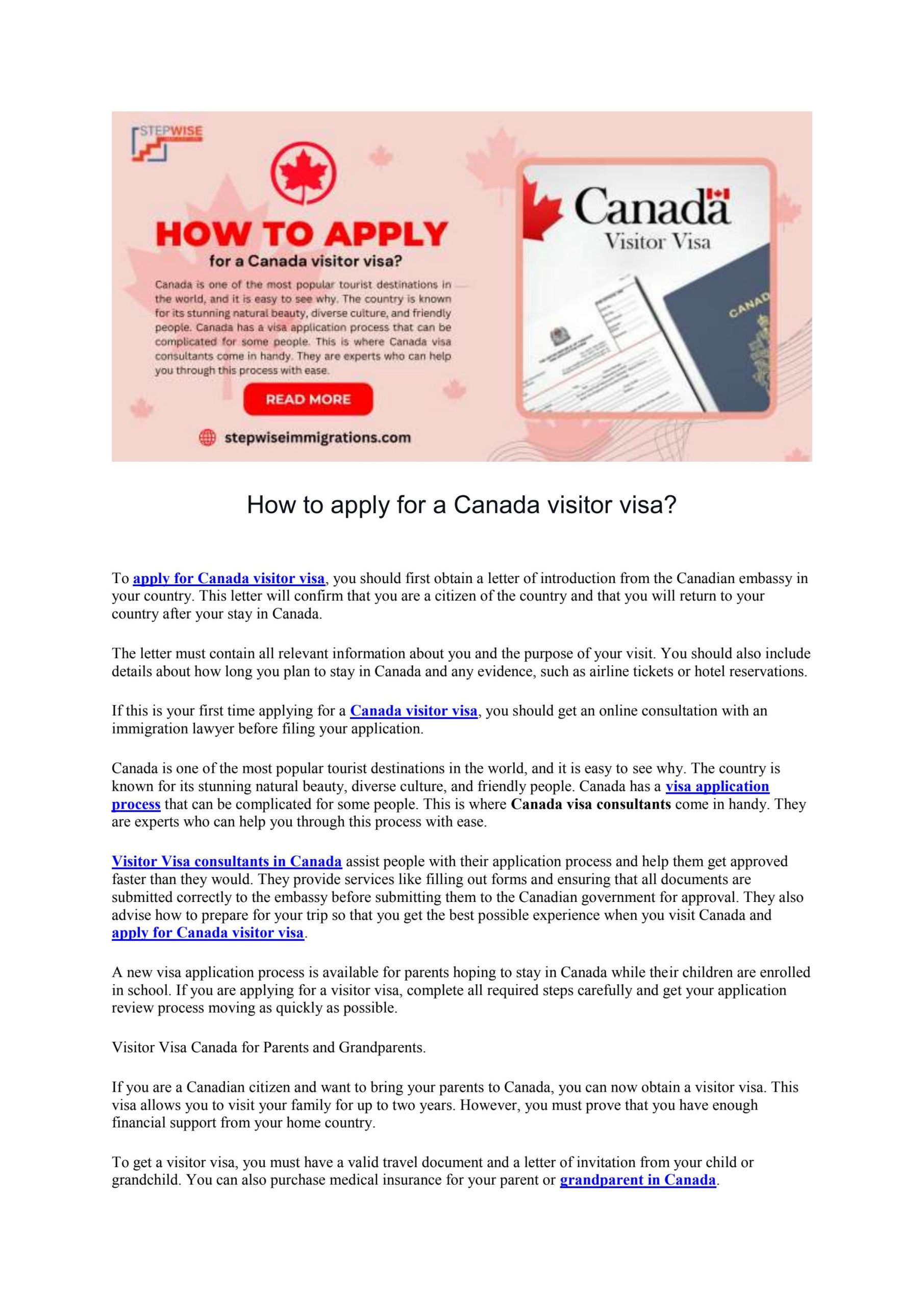 Can I Apply For Canada Visitor Visa Now?
