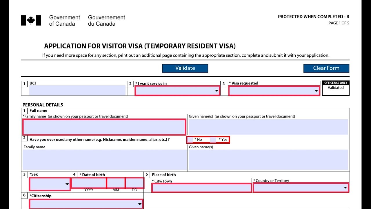 How To Fill Canada Visa Application Form Online Correctly